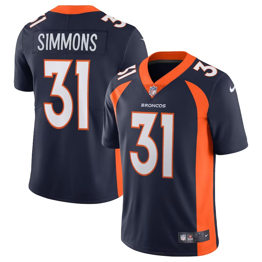 Men Denver Broncos #31 Justin Simmons Nike Navy Alternate Vapor Limited NFL Jersey